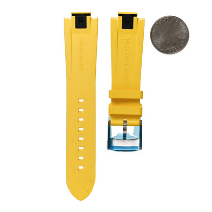 Louis Vuitton Rubber Monogram Tambour Watch Strap M Jaune 2 of 5