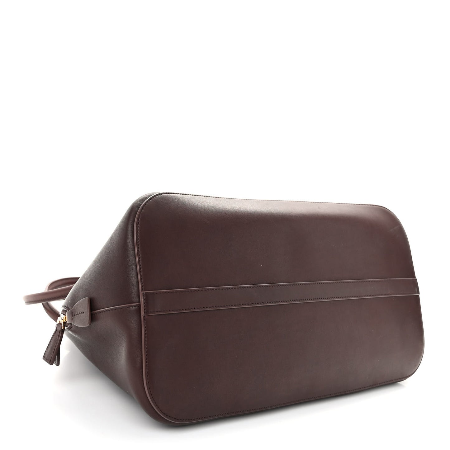 Polished Saddle Calfskin Large Devon Bag Burgundy