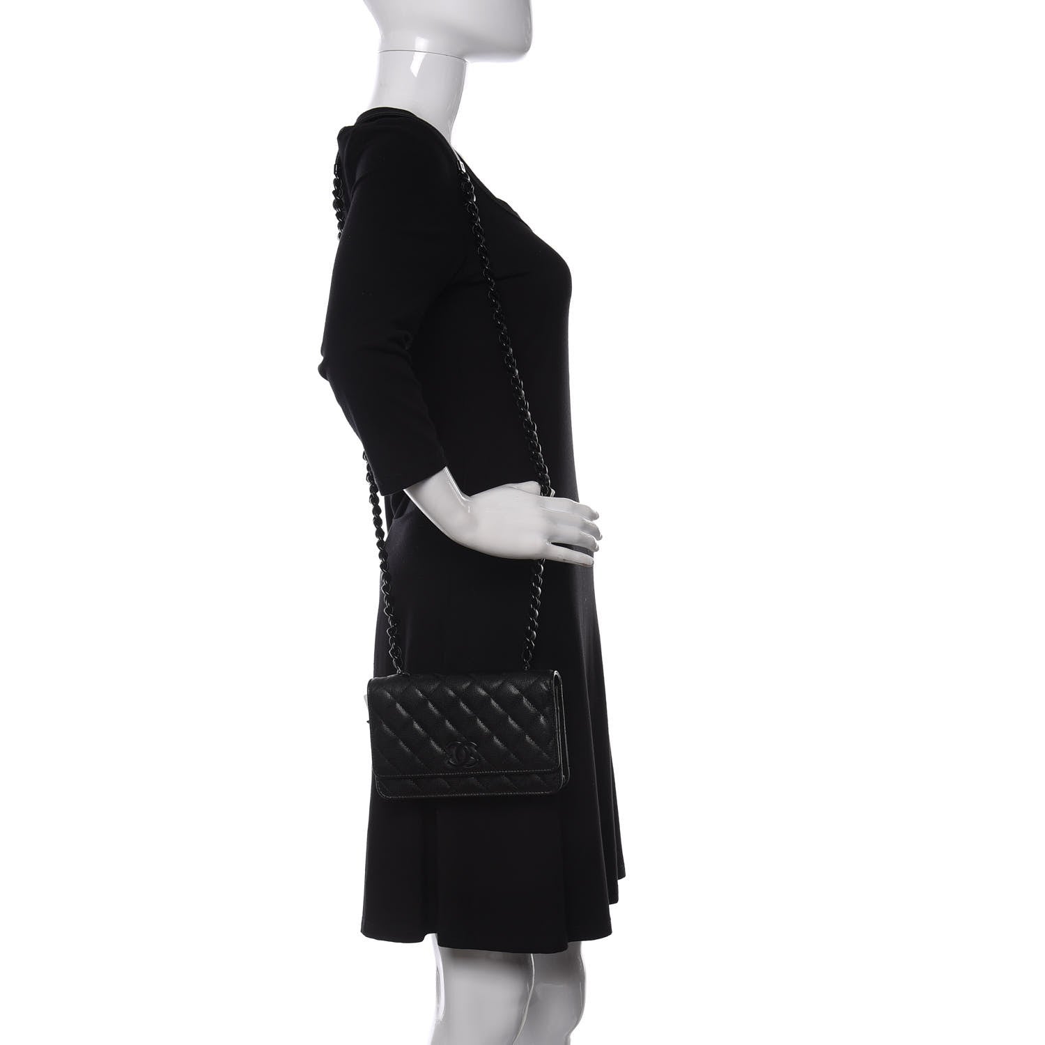 Chanel Caviar Quilted My Everything Wallet On Chain WOC Black 2 of 13