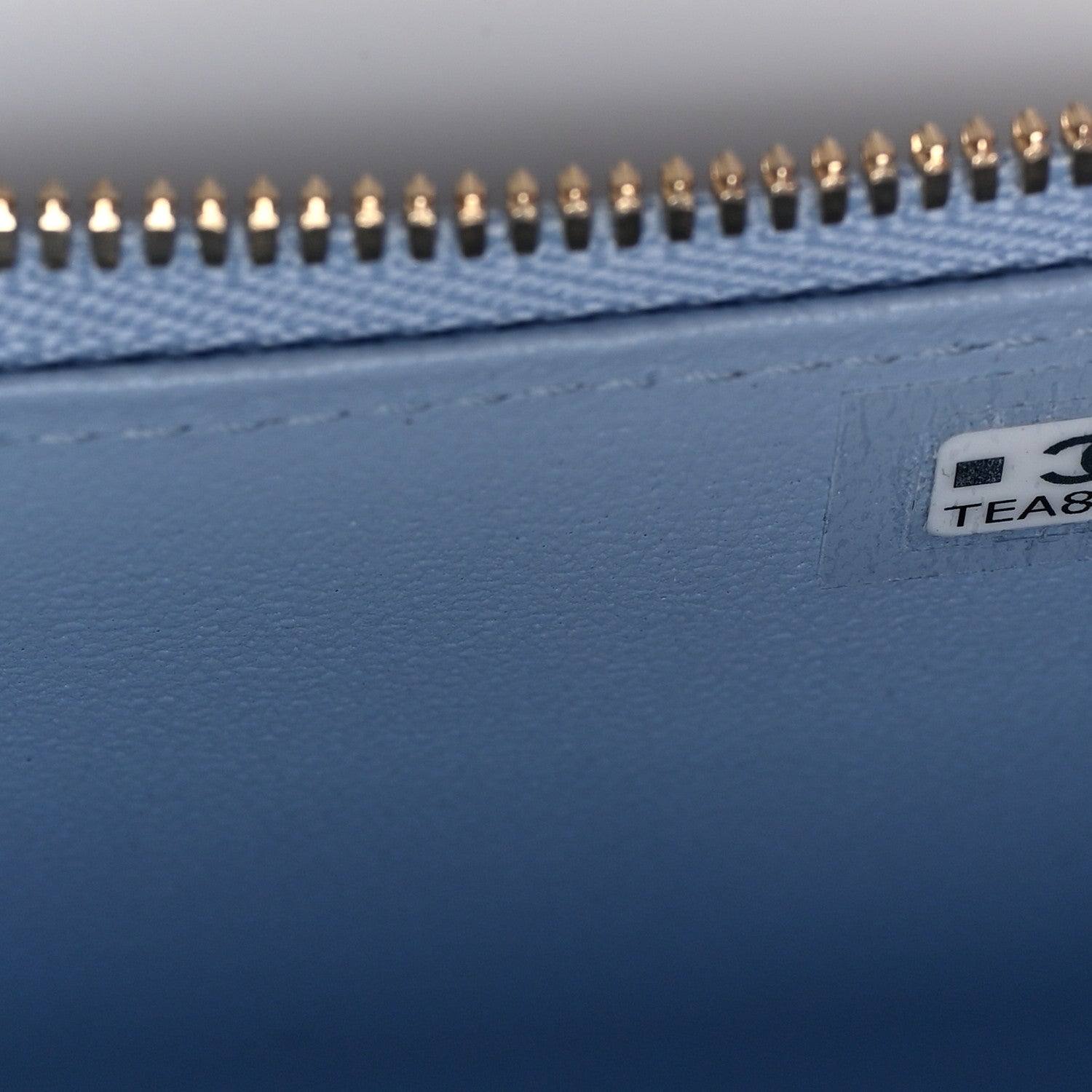 Chanel Lambskin Quilted Small Top Handle Vanity Case With Chain Light Blue 7 of 11