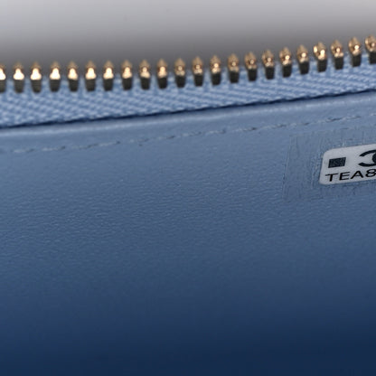 Chanel Lambskin Quilted Small Top Handle Vanity Case With Chain Light Blue 7 of 11