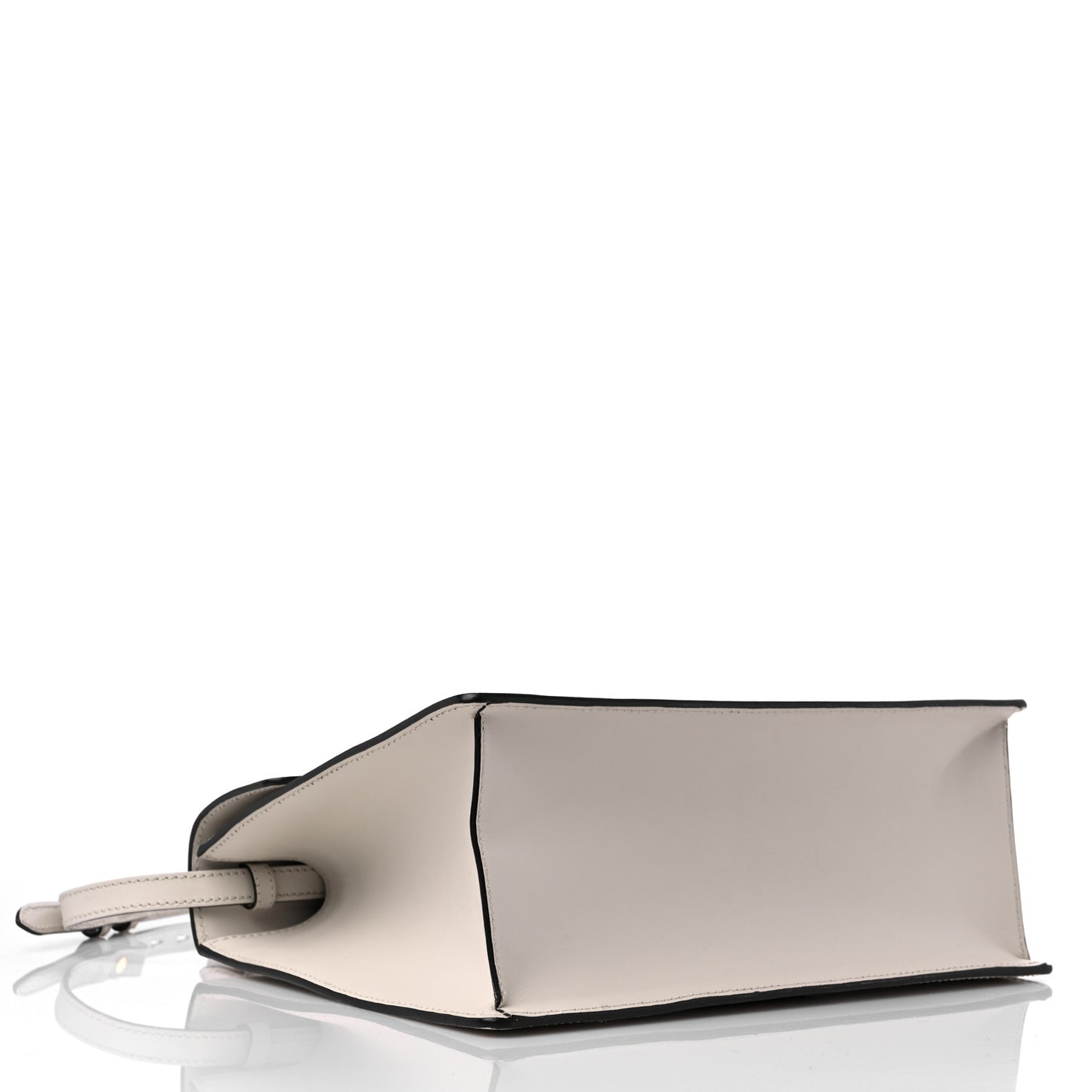 Calfskin Web Medium Sylvie Top Handle Bag White