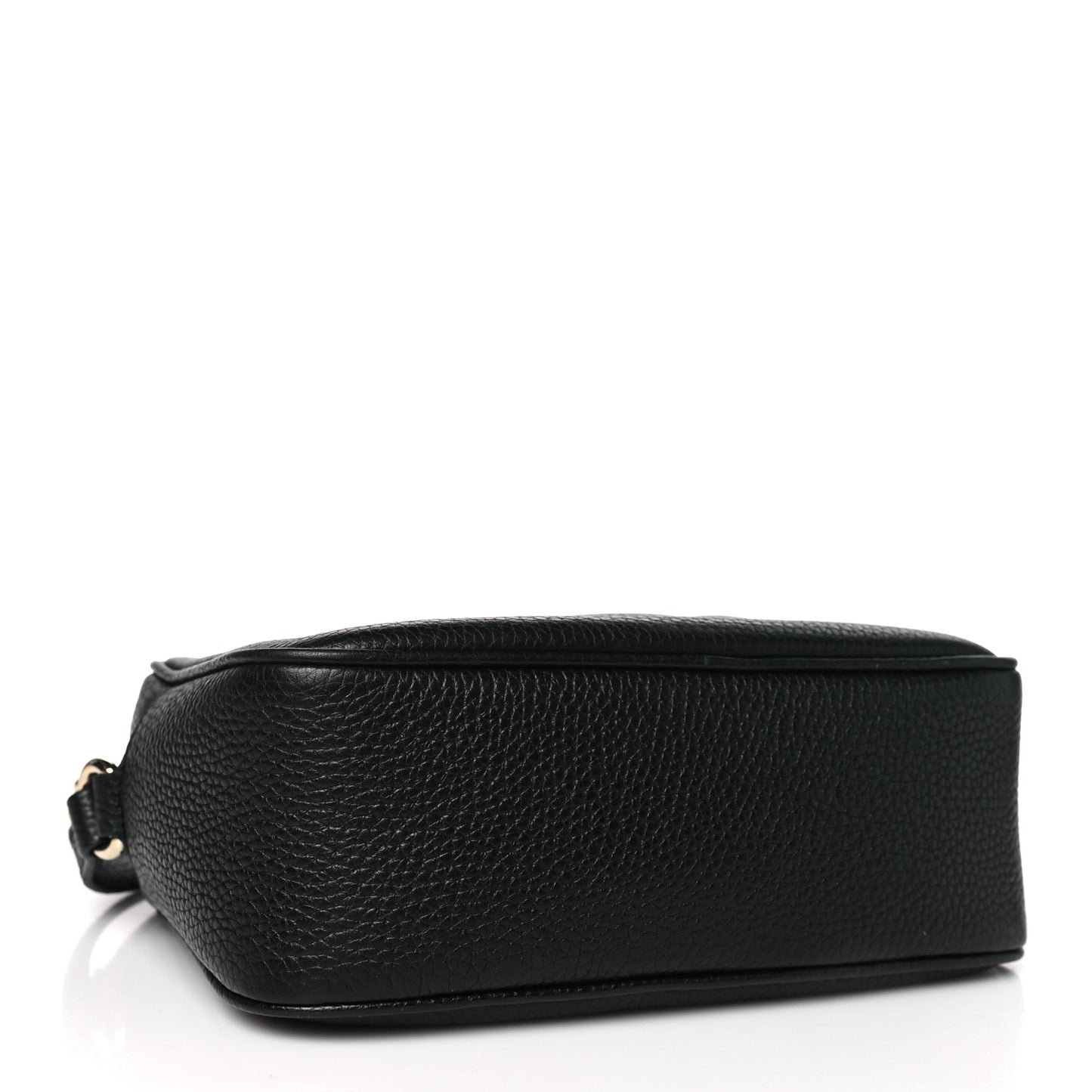 Pebbled Calfskin Small Soho Disco Bag Black