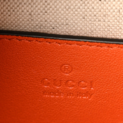 Gucci Sakai Be Green Calfskin Diagonal Stitched Blondie Top Handle Bag Orange 6 of 11
