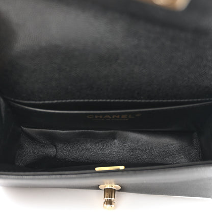 Chanel Caviar Chevron Quilted Small Boy Flap Black 5 of 12