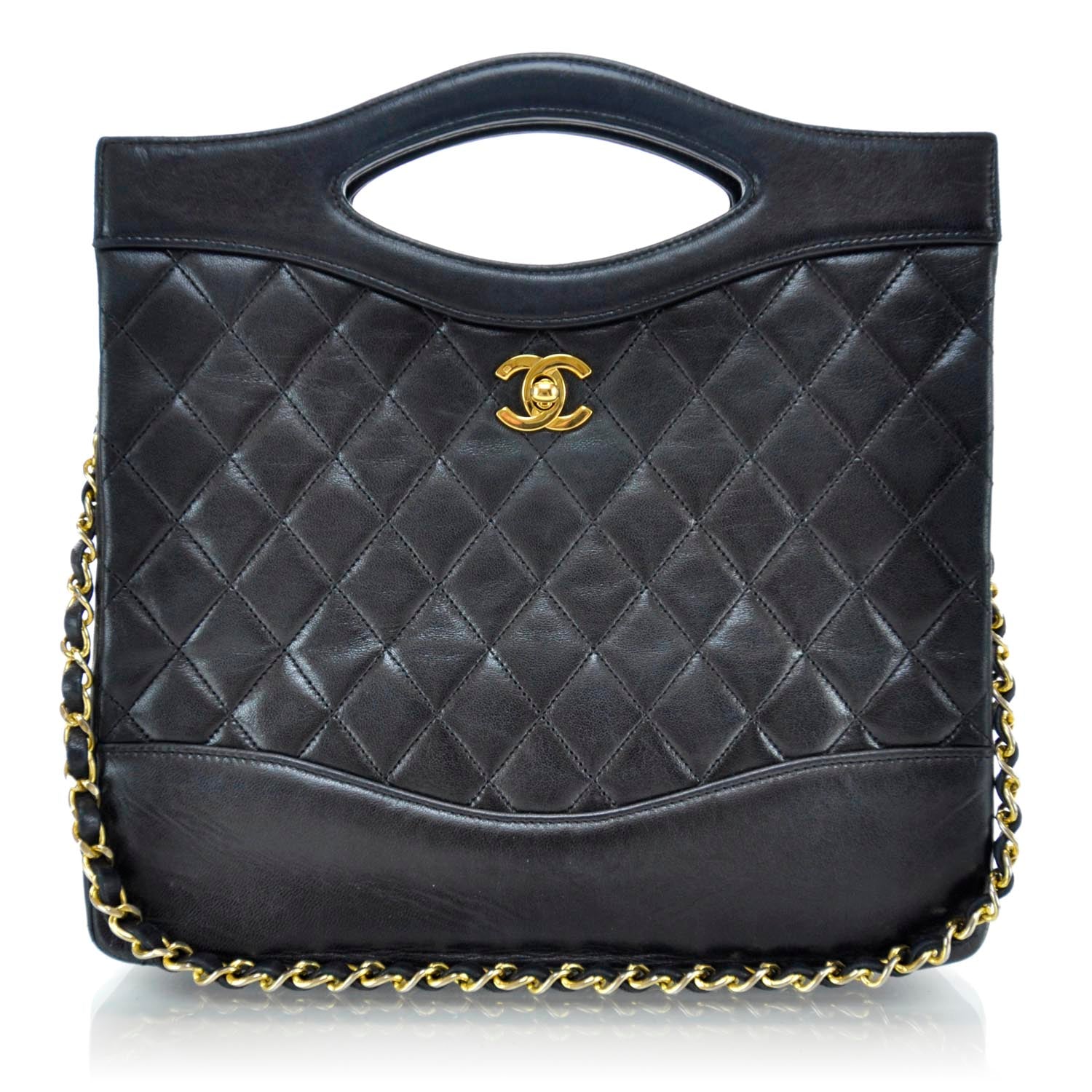 Chanel Lambskin Tote Black 1 of 13