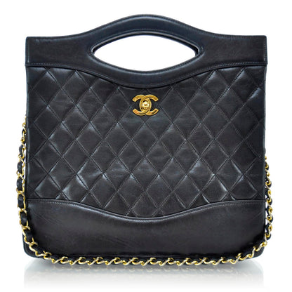Chanel Lambskin Tote Black 1 of 13