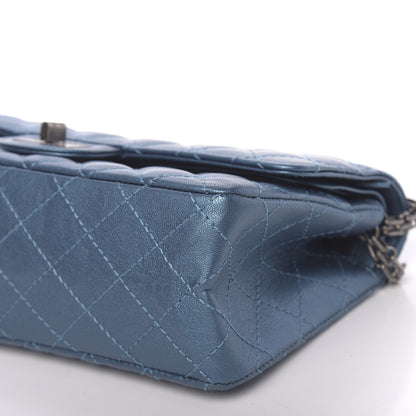 Chanel Metallic Sheepskin Quilted 2.55 Reissue 225 Flap Blue 9 of 10