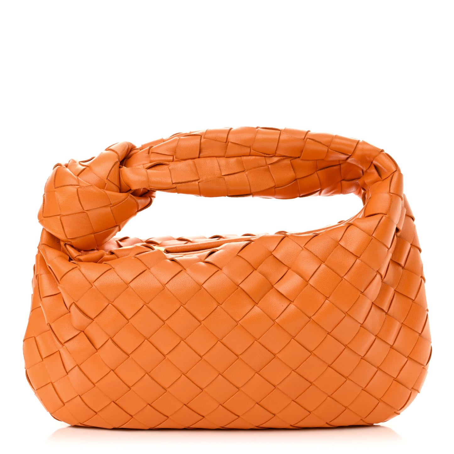 Nappa Intrecciato Mini Jodie Tangerine