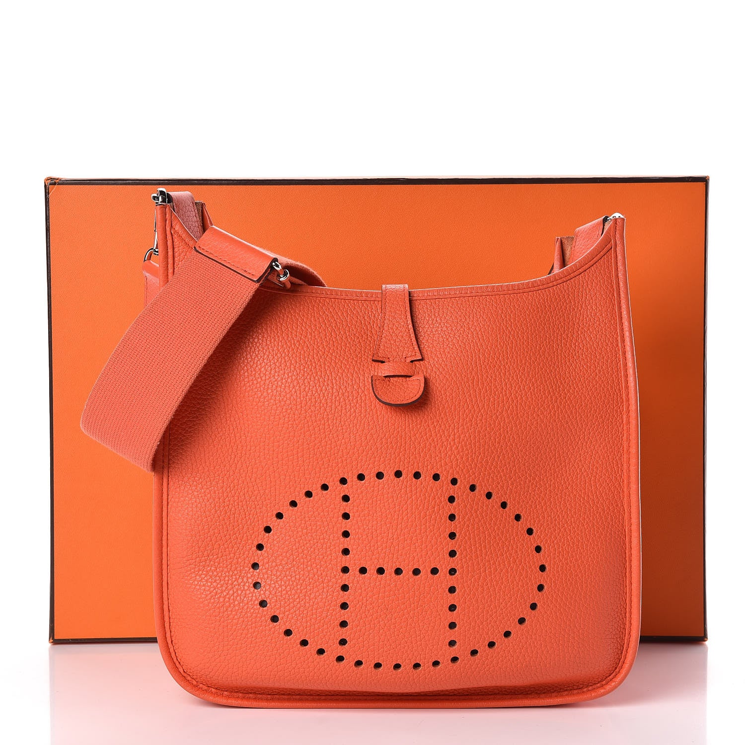 Hermes Taurillon Clemence Evelyne III PM Orange Poppy 20 of 20