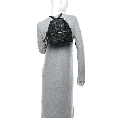 Fendi Nappa FF 1974 Embossed Mini Backpack Black 2 of 13