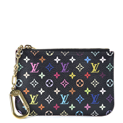 Louis Vuitton Monogram Multicolor Key Pouch Black Grenade 1 of 9
