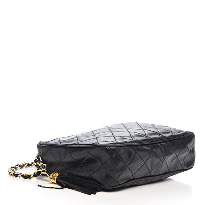 Chanel Lambskin Quilted CC Tassel Camera Case Black 4 of 16