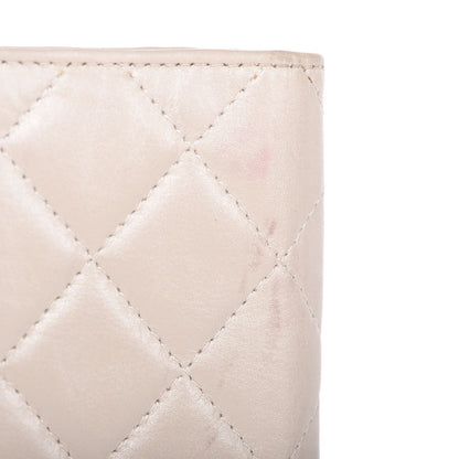 Chanel Aged Calfskin Quilted Cambon Quilted Yen Wallet Pearl 13 of 19