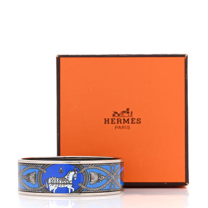 Hermes Enamel Printed Wide Grand Apparat Bracelet 70 7 of 7