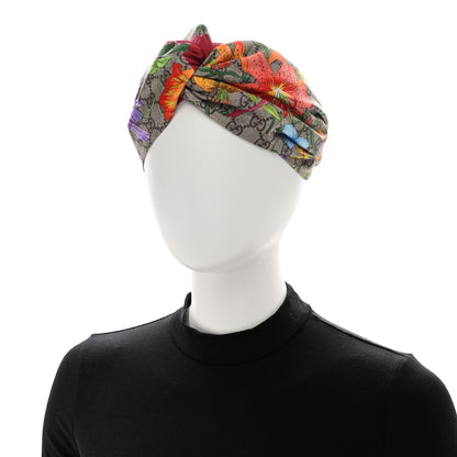 Gucci Silk Monogram Flora Print Headband M Red 2 of 7