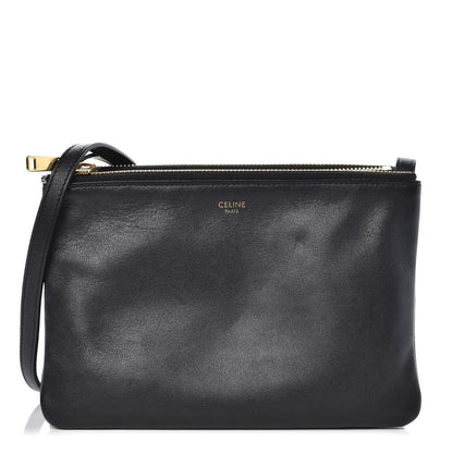 Celine Lambskin Small Trio Crossbody Bag Black 1 of 8