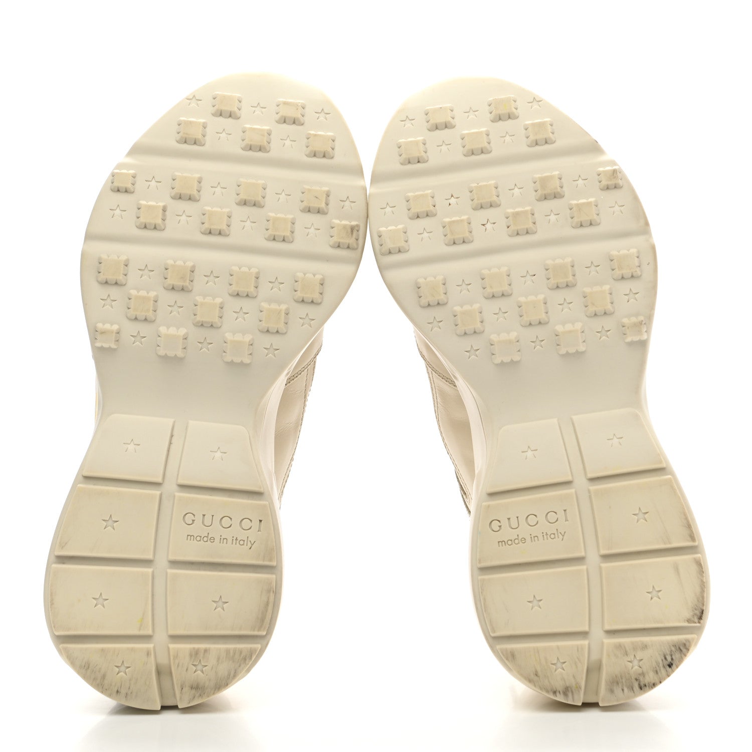 Gucci Calfskin Tiger Rhyton Sneakers 37 Ivory 5 of 11