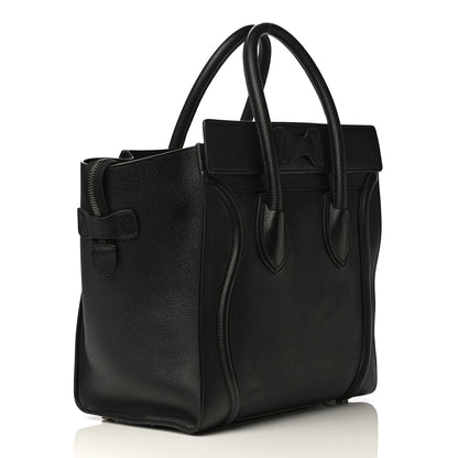 Celine Drummed Calfskin Mini Luggage Black 3 of 14