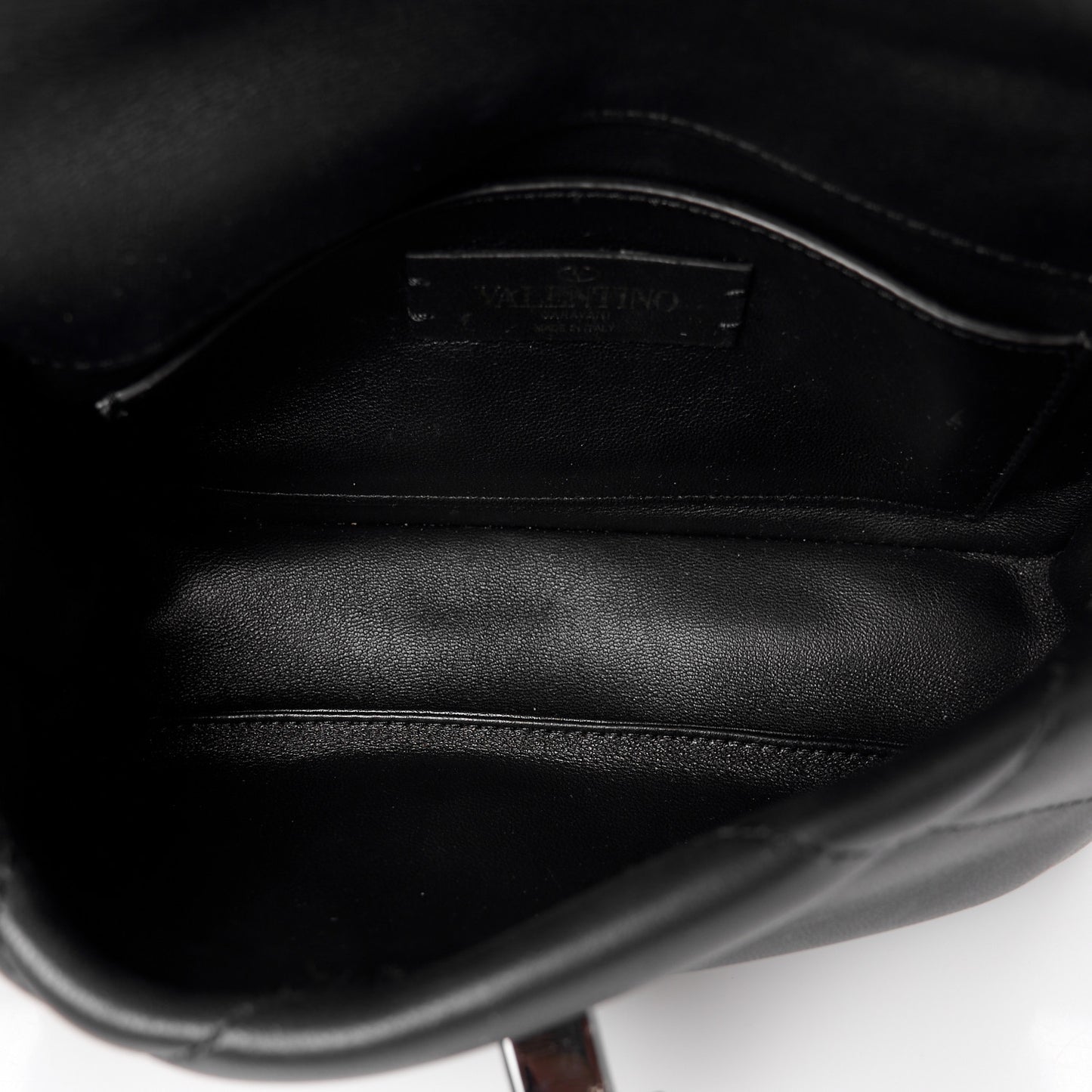 Nappa Monochrome Small Roman Stud Shoulder Bag Black