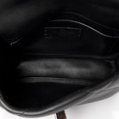 Valentino Garavani Nappa Monochrome Small Roman Stud Shoulder Bag Black 5 of 10