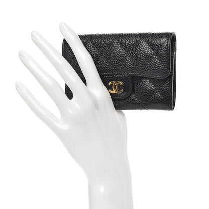 Chanel Caviar Quilted Flap Card Holder Black 2 of 9