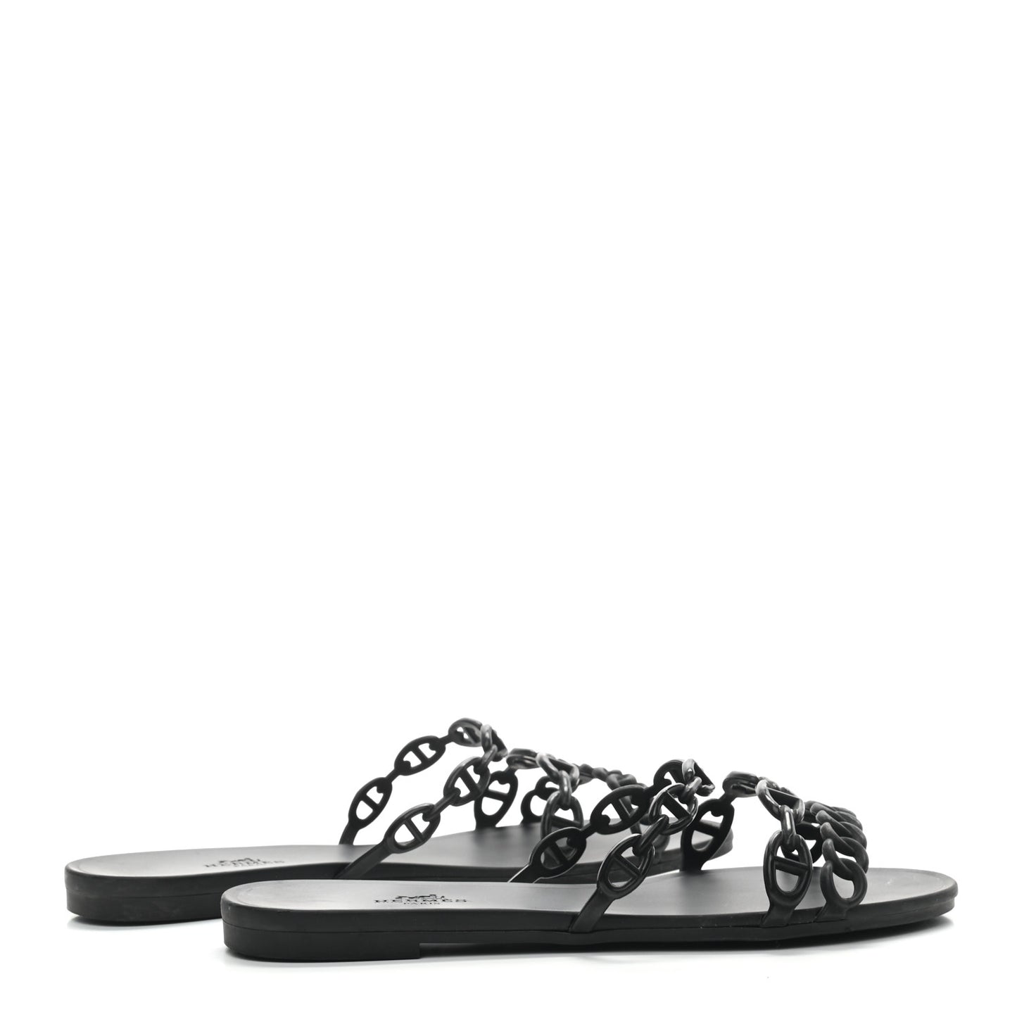 Rubber Chaine d'Ancre Rivage Sandals 38 Black