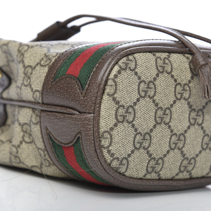 Gucci GG Supreme Monogram Web Mini Ophidia Bucket Bag Brown 8 of 10