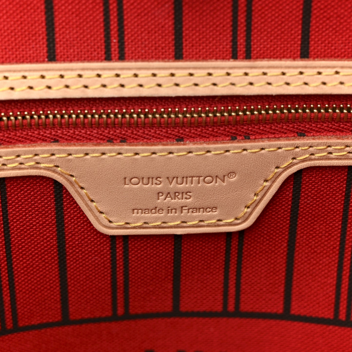 Monogram Inside Out Neverfull Bandouliere MM Sari Red