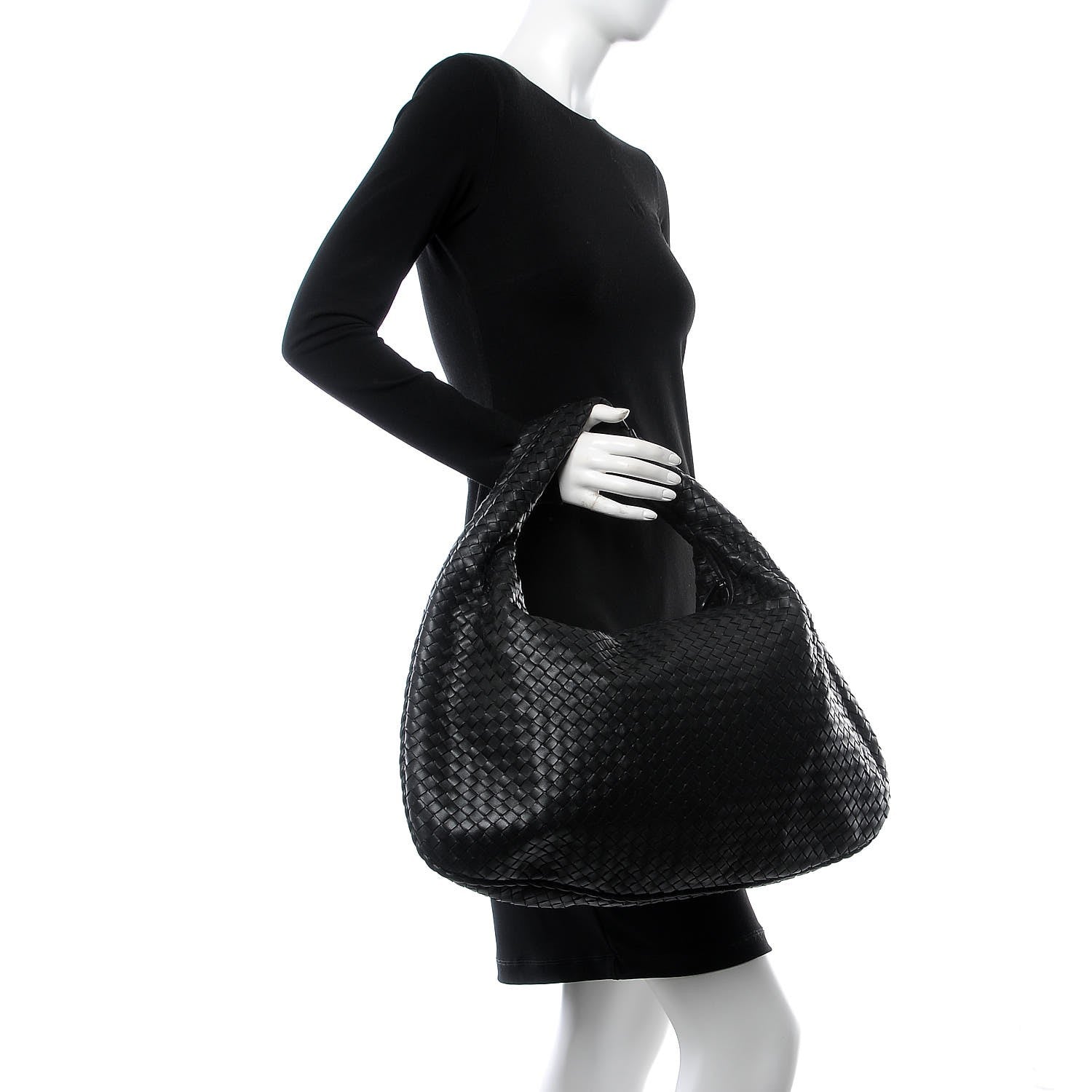 Bottega Veneta Nappa Intrecciato Large Veneta Hobo Black 2 of 9