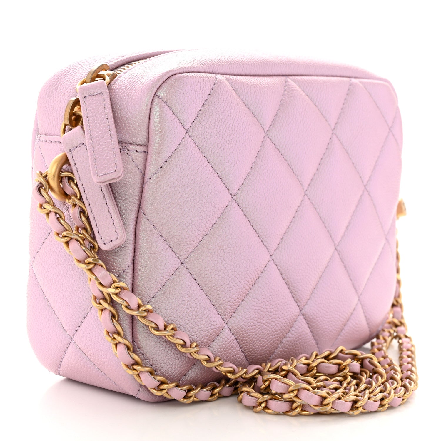 Chanel Iridescent Caviar Quilted Mini My Perfect Camera Case Pink 3 of 11