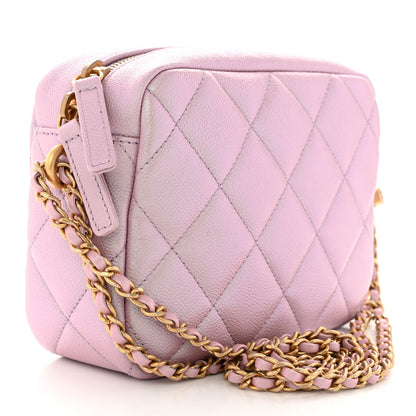 Chanel Iridescent Caviar Quilted Mini My Perfect Camera Case Pink 3 of 11