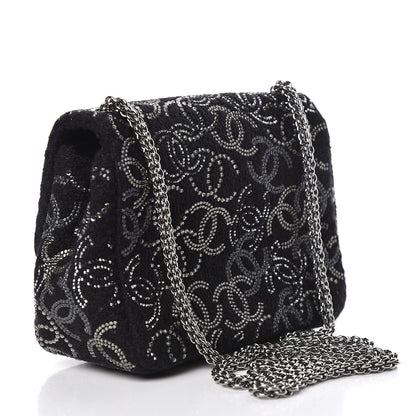 Chanel Tweed Strass Mini Pudong Flap Black 3 of 10