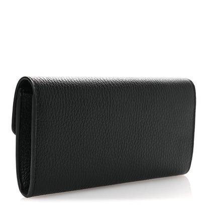 Gucci Dollar Calfskin Interlocking G Continental Wallet Black 3 of 8