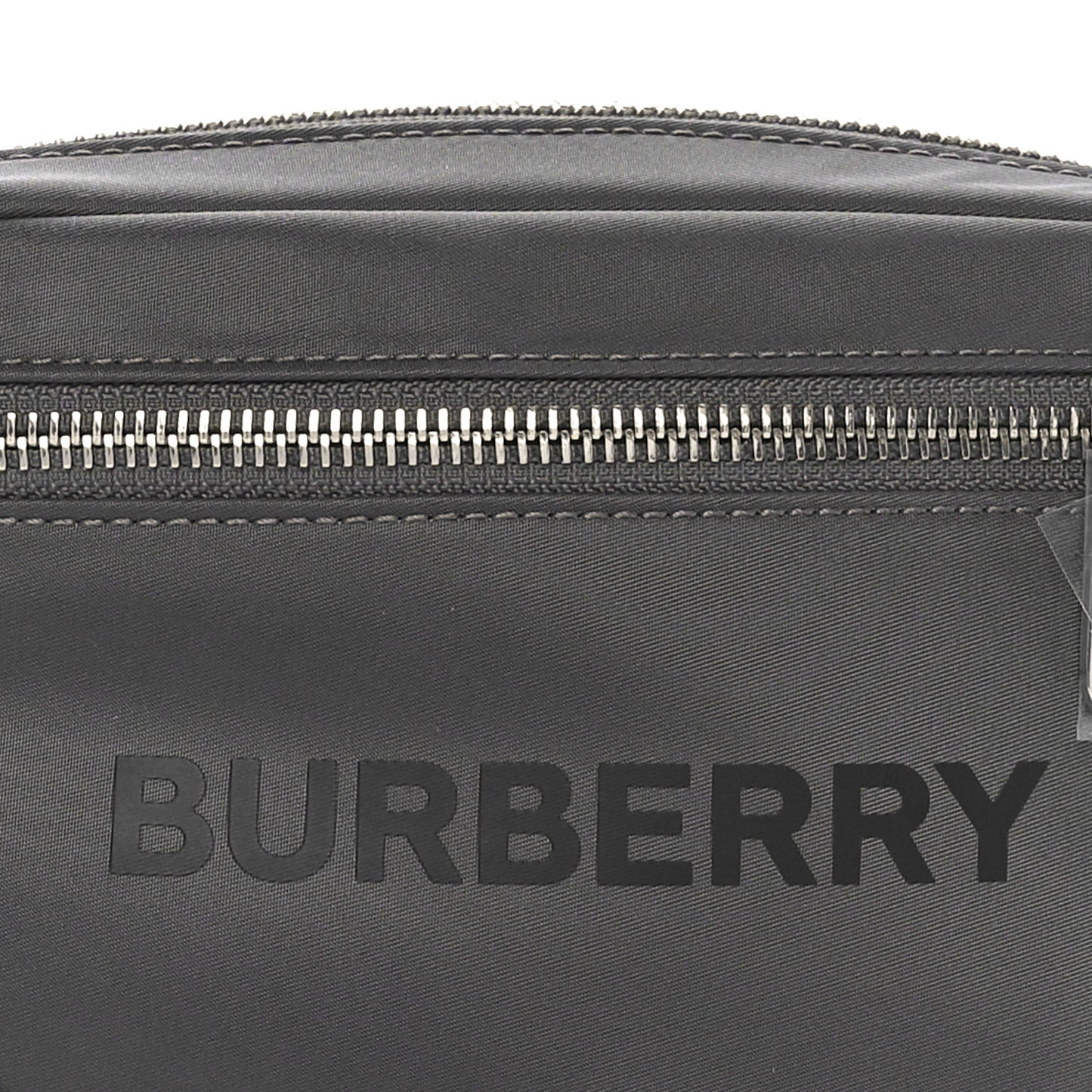 Econyl Logo Print Small Cannon Bum Bag Charcoal Grey