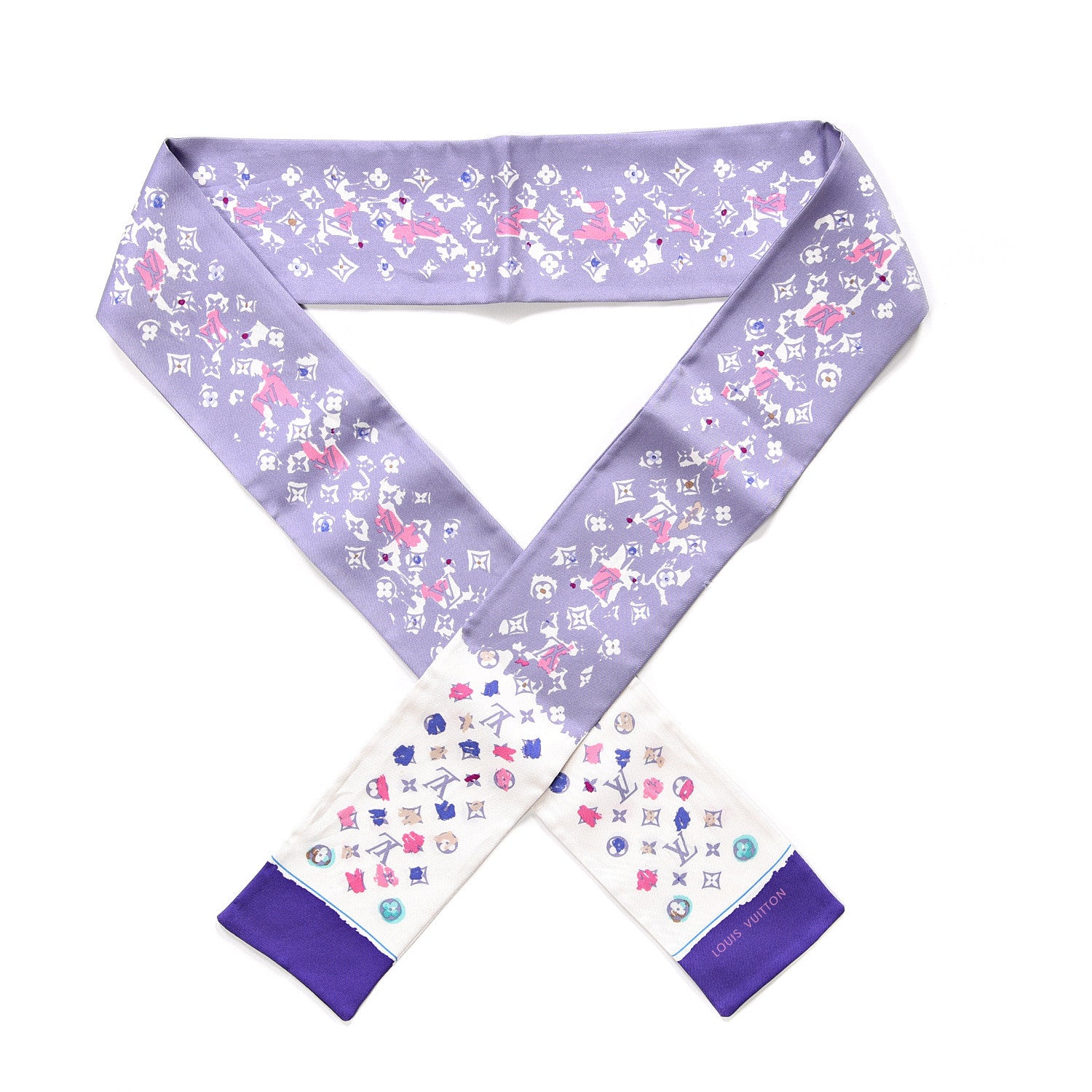 Louis Vuitton Silk Monogram Splash Bandeau 1 of 2