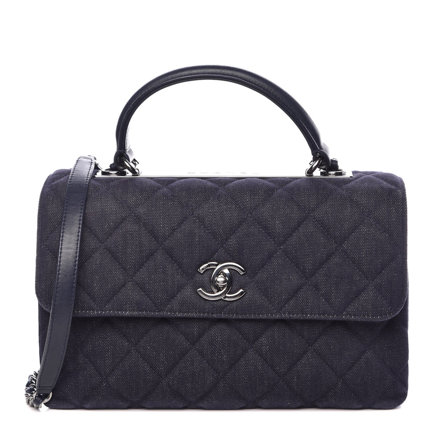 Chanel Denim Quilted Medium Trendy CC Flap Dual Handle Bag 1 of 13