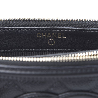 Chanel Caviar Quilted CC Filigree Clutch With Chain Black 8 of 16
