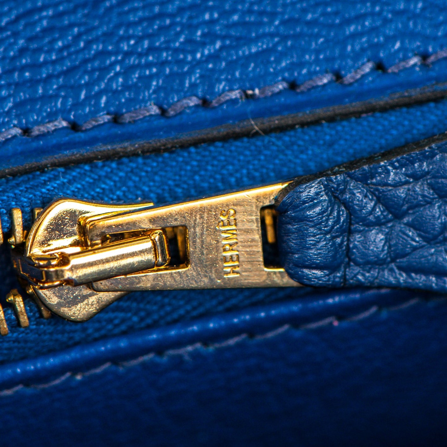 Taurillon Clemence Birkin 35 Bleu Saphir