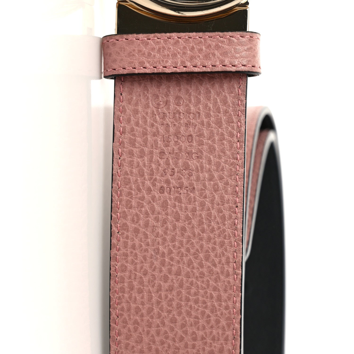 Gucci Calfskin 1973 Reversible Belt 95 38 Black Pink 5 of 7
