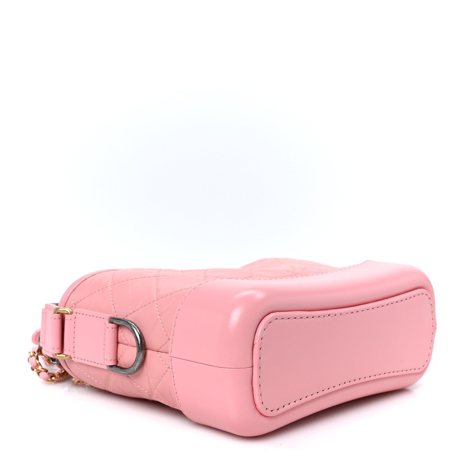 Chanel Aged Calfskin Quilted Small Gabrielle Hobo Pink 3 of 10