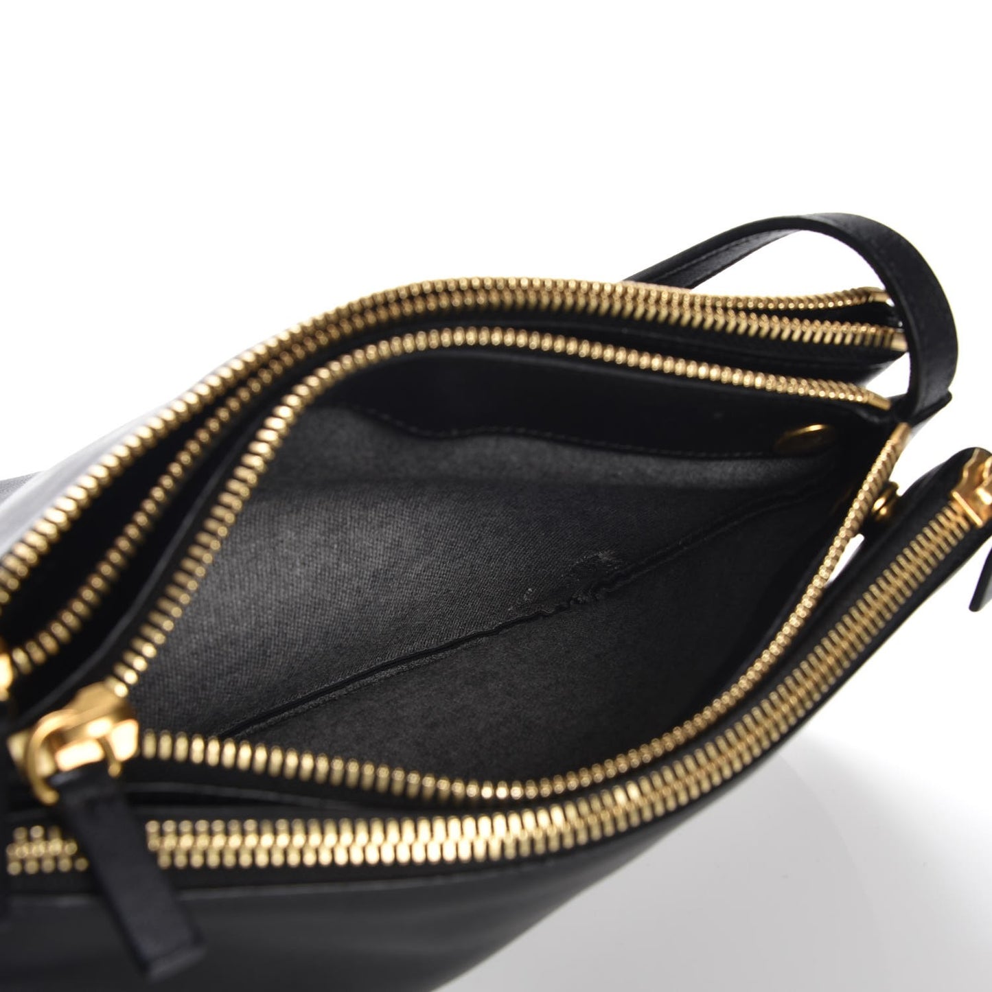 Lambskin Small Trio Crossbody Bag Black