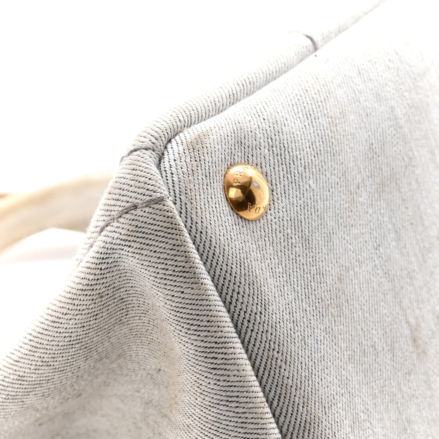 Denim Logo Tote White