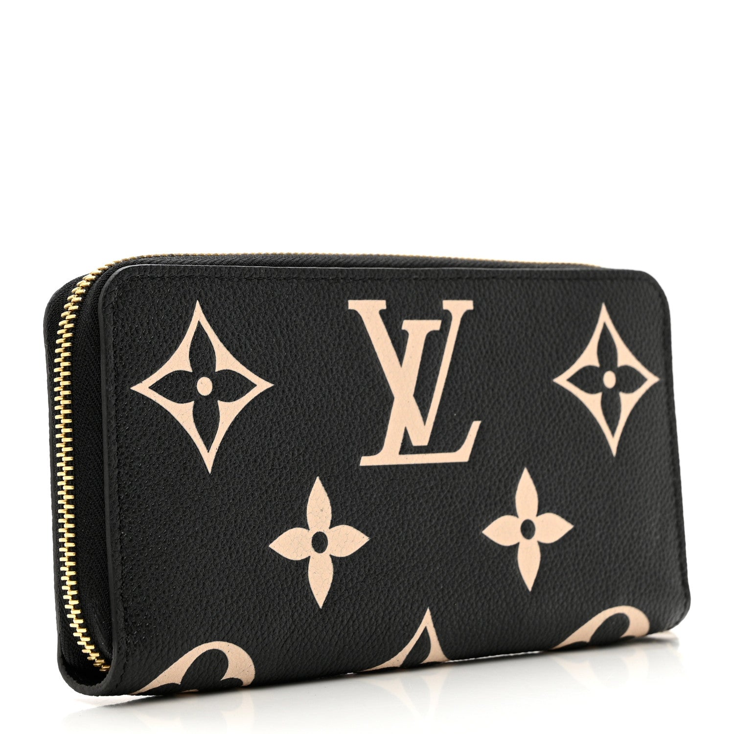 Louis Vuitton Empreinte Monogram Giant Zippy Wallet Black Beige 3 of 7