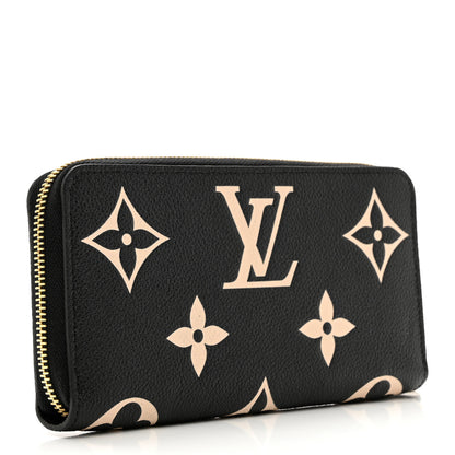 Louis Vuitton Empreinte Monogram Giant Zippy Wallet Black Beige 3 of 7