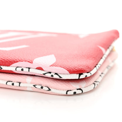 Louis Vuitton Monogram Giant Double Zip Pochette Rouge 10 of 11