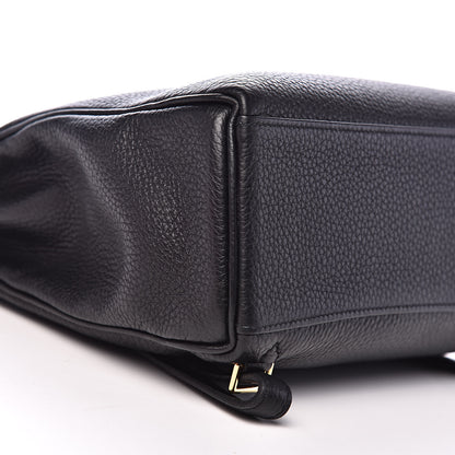 Hermes Taurillon Clemence Kelly Ado Backpack Black 8 of 11