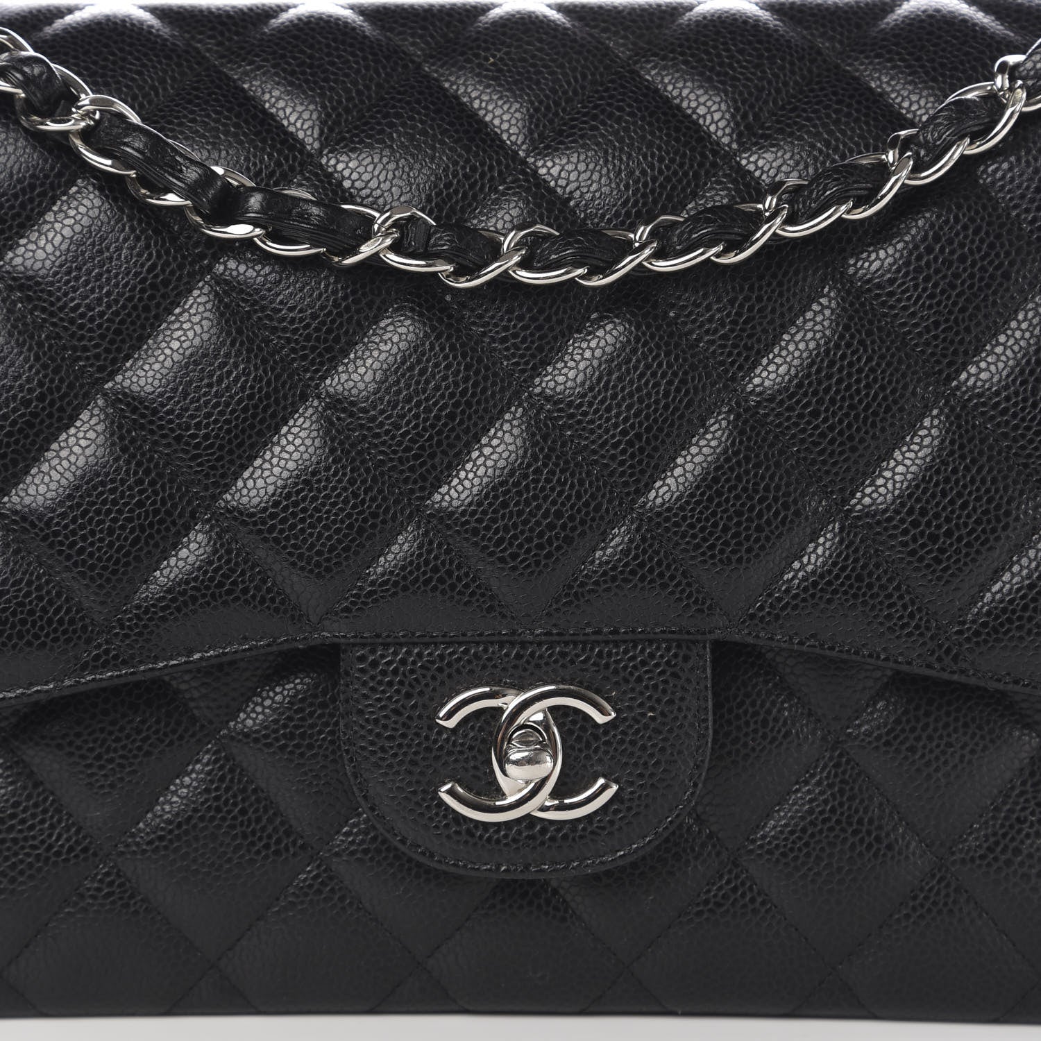 Chanel Caviar Quilted Jumbo Double Flap Black 13 of 13