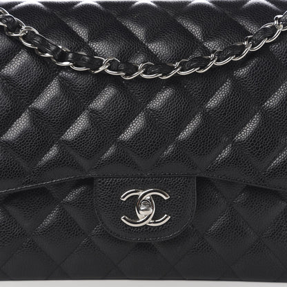Chanel Caviar Quilted Jumbo Double Flap Black 13 of 13