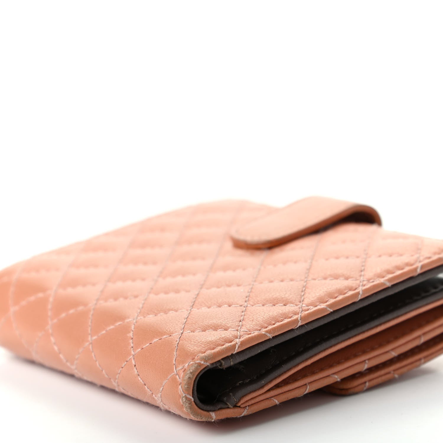 Chanel Lambskin Micro Quilted Compact French Wallet Dark Beige 11 of 11